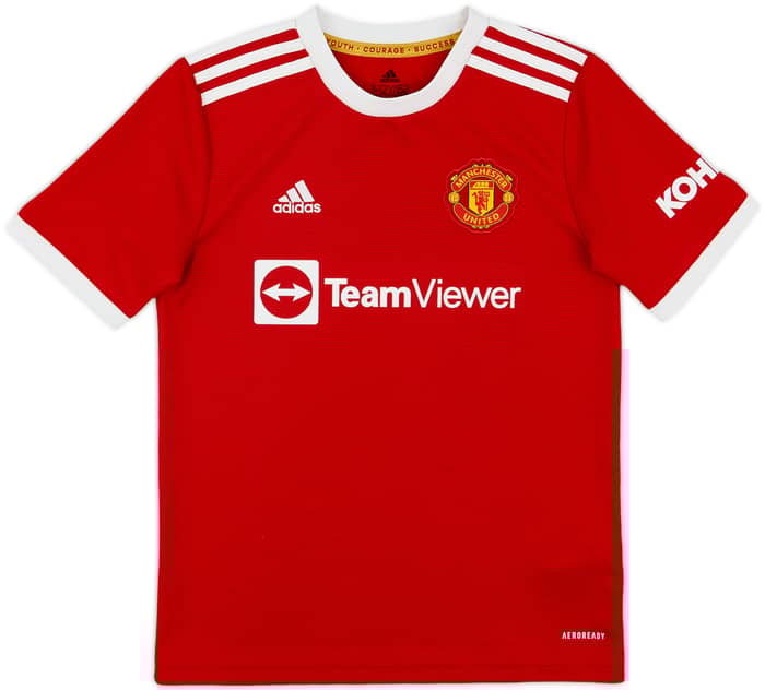 2021-22 Manchester United Home Shirt - 9/10 - (M.Boys)
