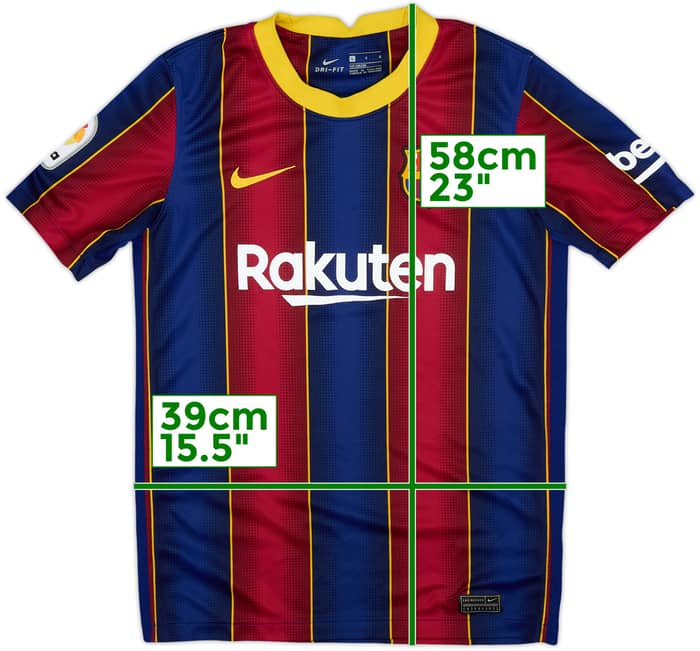 2020-21 Barcelona Home Shirt - 10/10 - (L.Boys)