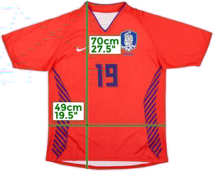 2006-08 South Korea Home Shirt #19 - 8/10 - (M)