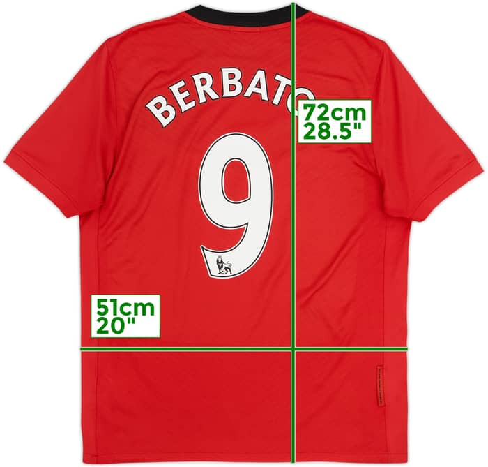 2009-10 Manchester United Home Shirt Berbatov #9 - 6/10 - (M)