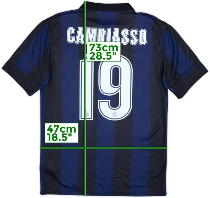 2013-14 Inter Milan Home Shirt Cambiasso #19 - 8/10 - (S)