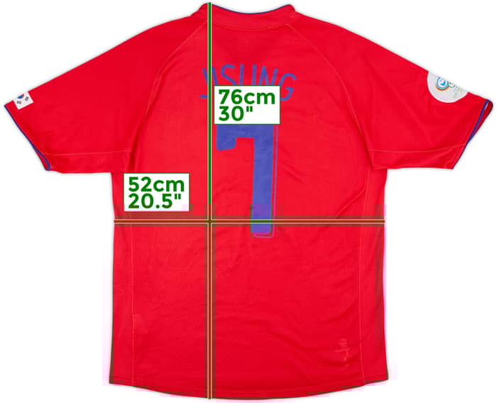 2006-08 South Korea Home Shirt Ji Sung #7 - 7/10 - (M)