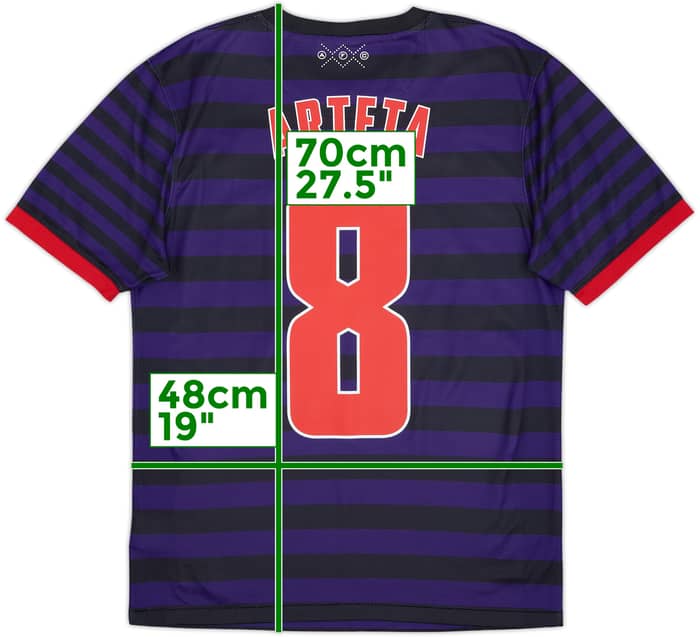 2012-13 Arsenal Away Shirt Arteta #8 - 8/10 - (S)