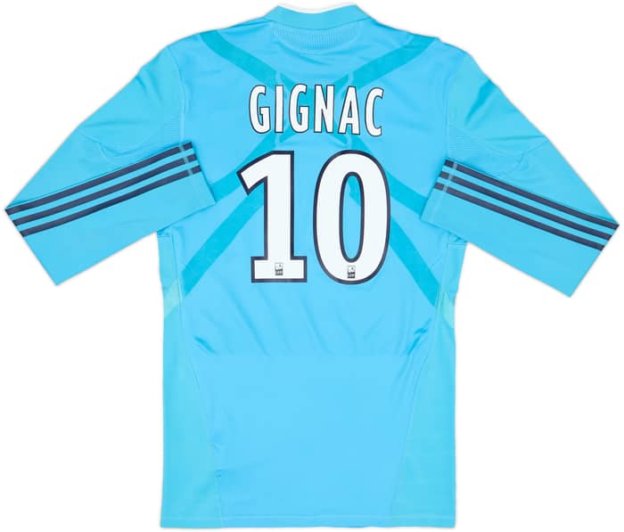 2010-11 Olympique Marseille Player Issue TechFit Away L/S Shirt Gignac #10 - 7/10 - (L)