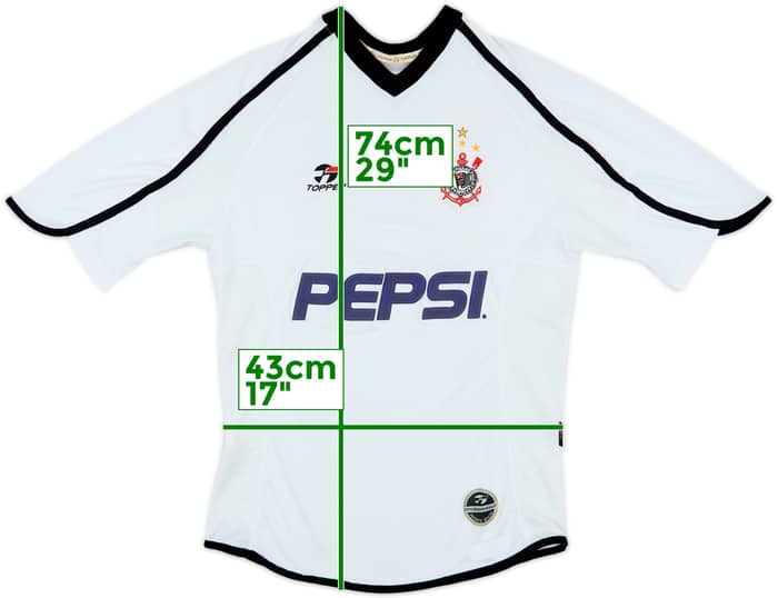 2001 Corinthians Home Shirt #7 - 6/10 - (S)