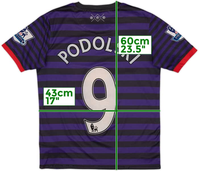 2012-13 Arsenal Away Shirt Podolski #9 - 6/10 - (L.Boys)