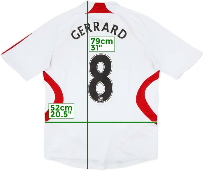 2007-08 Liverpool Away Shirt Gerrard #8 - 6/10 - (M)