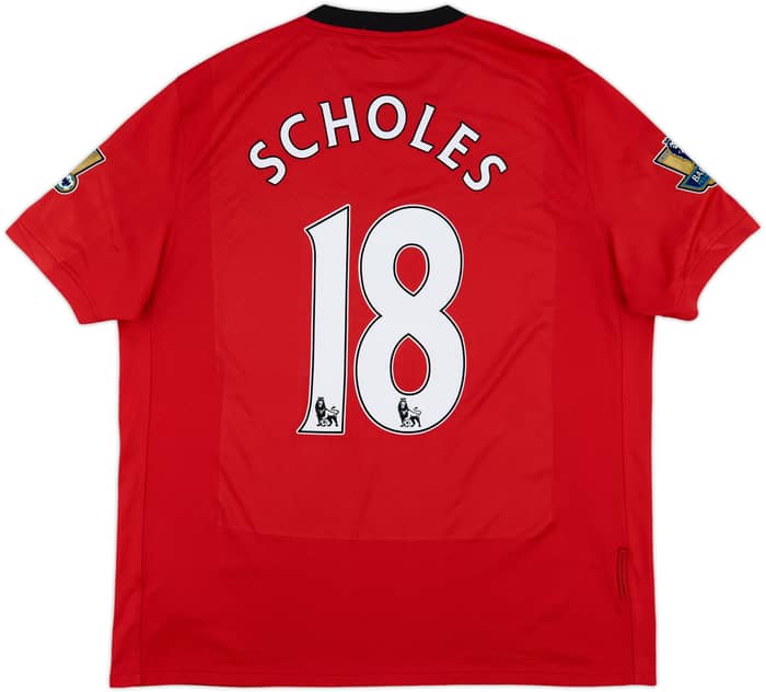 2009-10 Manchester United Home Shirt Scholes #18 - 5/10 - (XL)