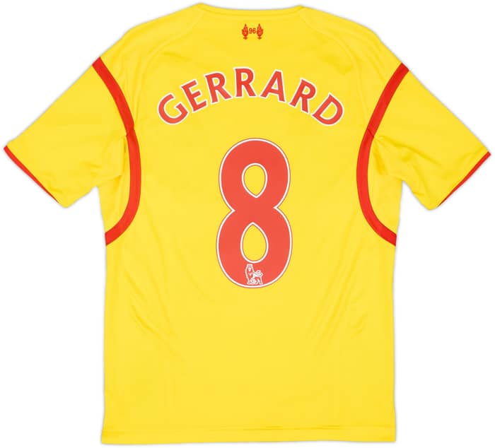 2014-15 Liverpool Away Shirt Gerrard #8 - 8/10 - (XL.Boys)