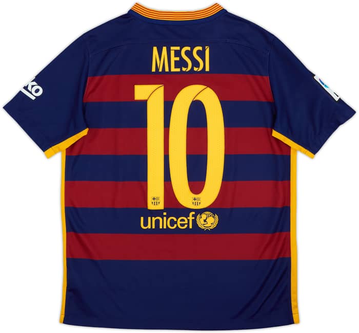 2015-16 Barcelona Home Shirt Messi #10 - 7/10 - (XL.Boys)