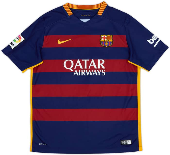 2015-16 Barcelona Home Shirt Messi #10 - 7/10 - (XL.Boys)