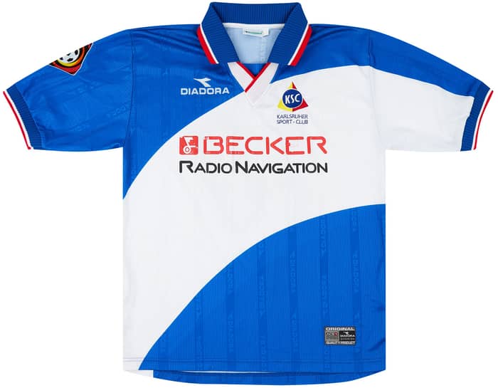 1999-00 Karlsruhe Match Issue Home Shirt Arnold #10