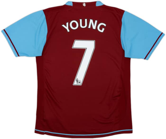 2007-08 Aston Villa Home Shirt Young #7 - 5/10 - (S)