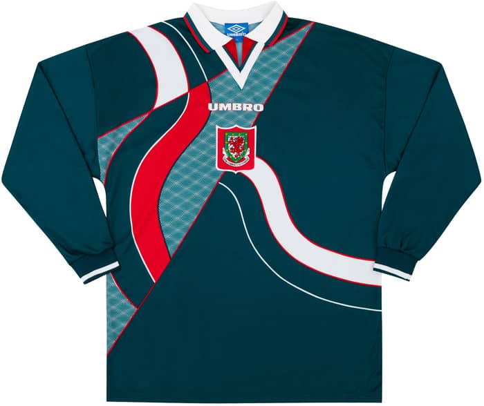 1995-96 Wales Match Issue Away L/S Shirt #5 (Symons)