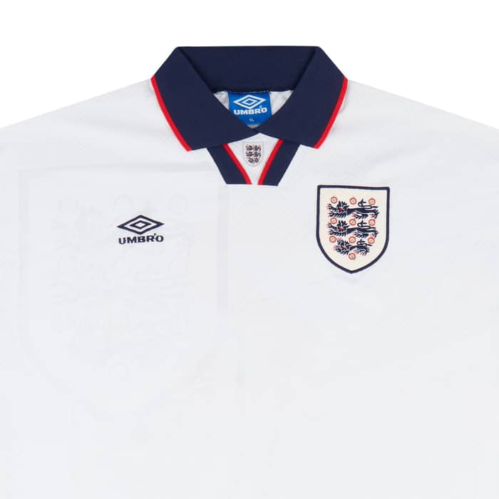 1993 England Match Worn Home Shirt #2 (Jones) v USA