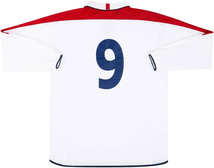 2004-05 England U-19 Match Issue Home L/S Shirt #9 (Fryatt)