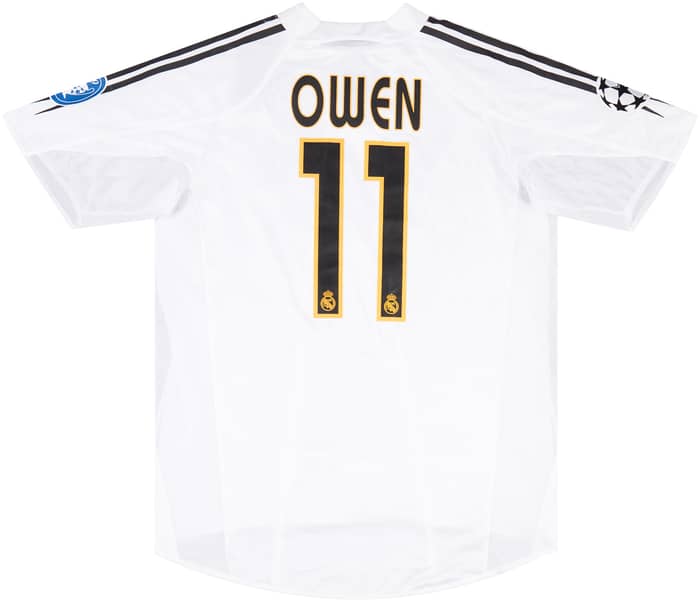 2004-05 Real Madrid Match Issue Champions League Home Shirt Owen #11