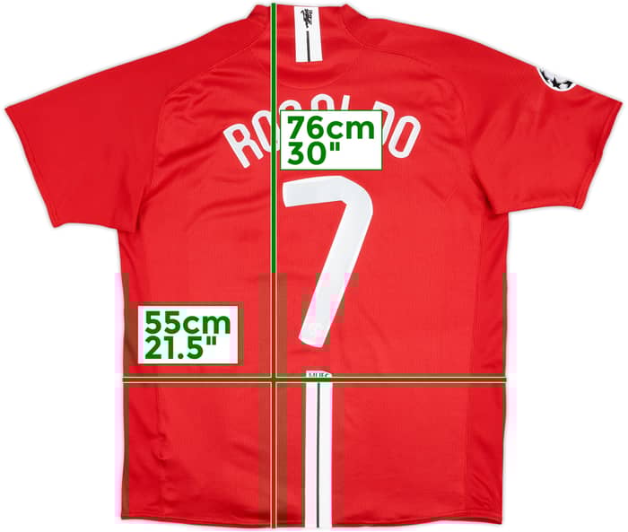 2007-09 Manchester United Home Shirt Ronaldo #7 - 7/10 - (XL)