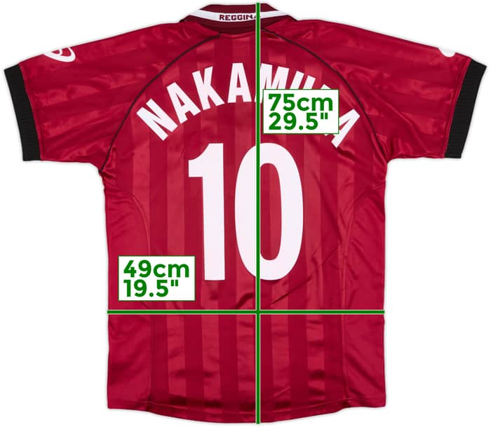 2002-03 Reggina Home Shirt Nakamura #10 - 8/10 - (S)