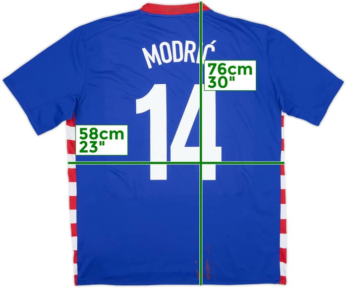 2007-09 Croatia Away Shirt Modric #14 - 7/10 - (L)