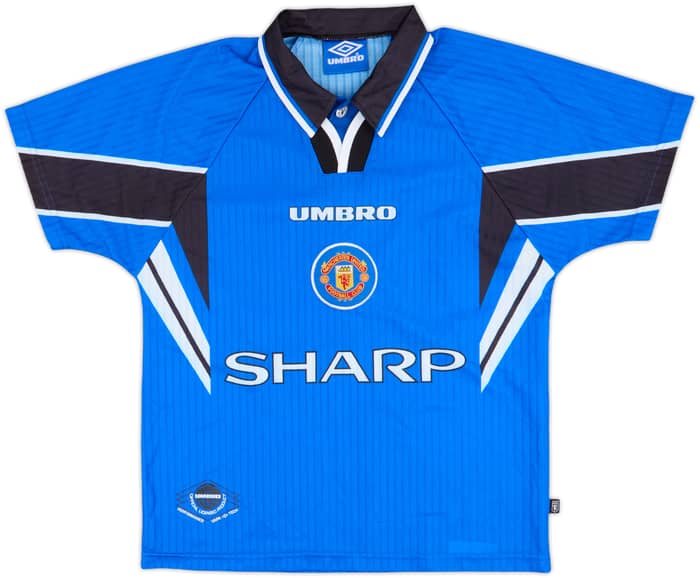 1996-98 Manchester United Third Full Kit - 8/10 - (L.Boys)