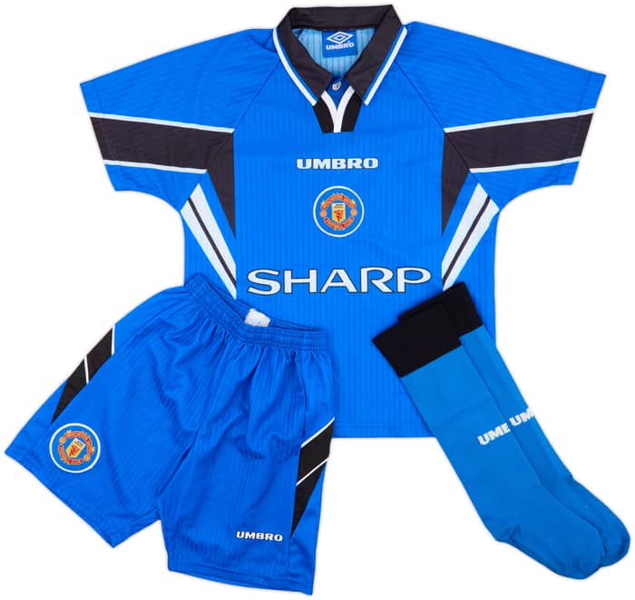 1996-98 Manchester United Third Full Kit - 8/10 - (L.Boys)