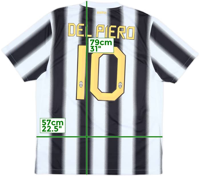 2011-12 Juventus Home Shirt Del Piero #10 - 10/10 - (L)