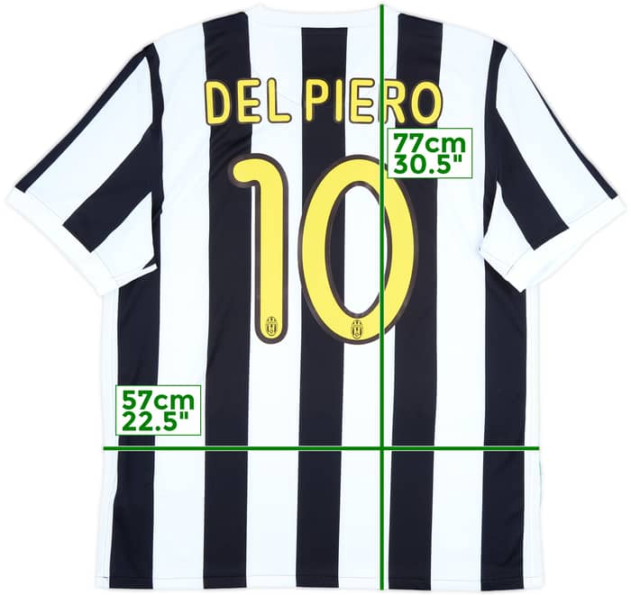 2009-10 Juventus Home Shirt Del Piero #10 - 8/10 - (L)