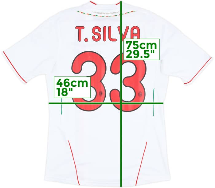 2011-12 AC Milan Away Shirt T.Silva #33 - 7/10 - (M)