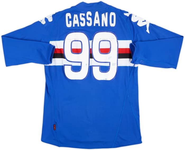 Camiseta de local de manga larga del Sampdoria 2007-09 Cassano #99 - 4/10 - (XL)