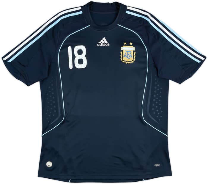 2007-09 Argentina Away Shirt Messi #18 - 8/10 - (XL)