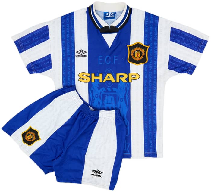 1994-96 Manchester United Third Shirt & Shorts - 8/10 - (Y)