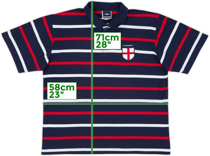 2002-03 England Umbro Polo Shirt - 8/10 - (XL)
