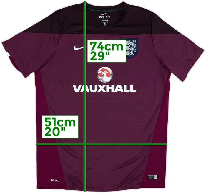 2014-15 England Nike Training Shirt - 8/10 - (XL)