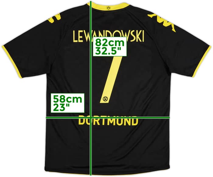 2010-11 Borussia Dortmund Away Shirt Lewandowski #7 - 8/10 - (XXL)