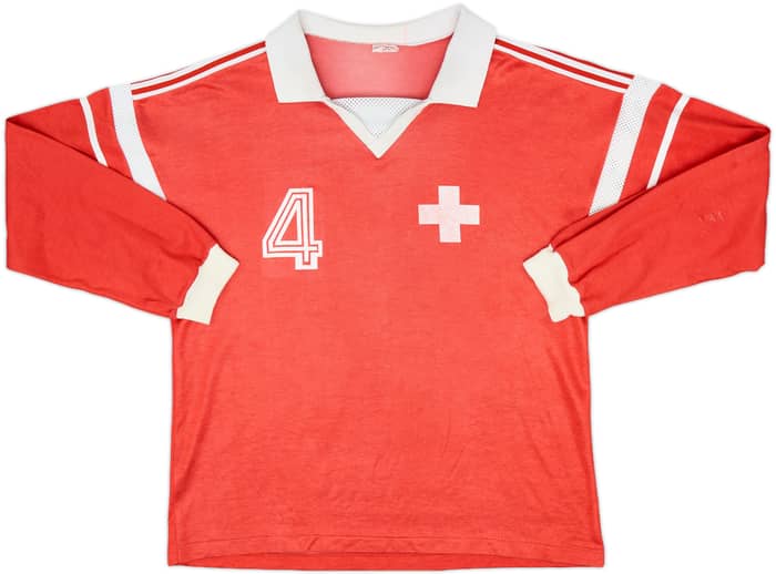 1988-90 Switzerland Match Issue Home L/S Shirt #4