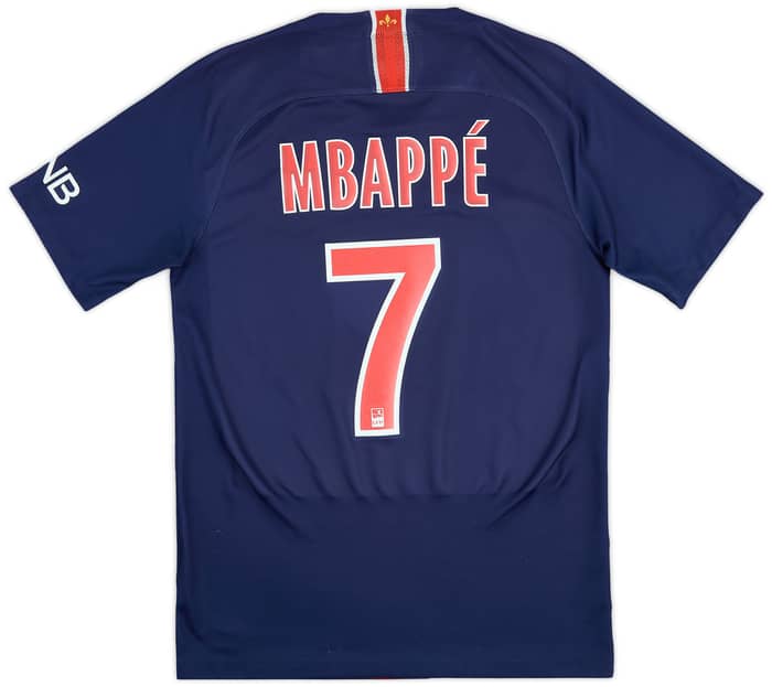 2018-19 Paris Saint-Germain Home Shirt Mbappe #7 - 8/10 - (S)