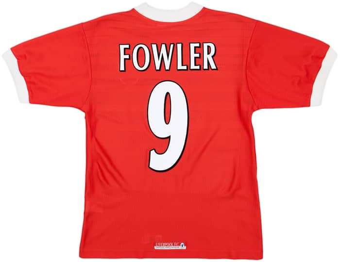 1998-00 Liverpool Home Shirt Fowler #9 - 8/10 - (Y)
