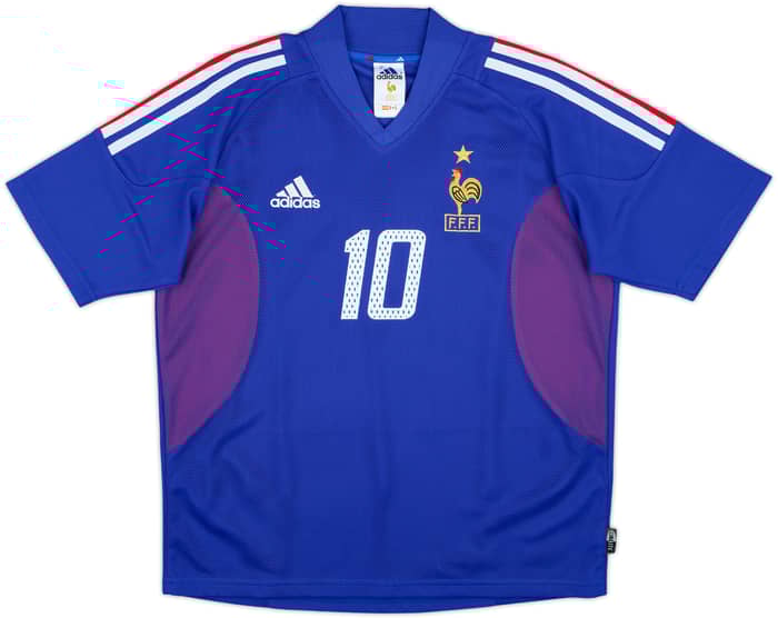2002-04 France Home Shirt Zidane #10 - 10/10 - (Y)