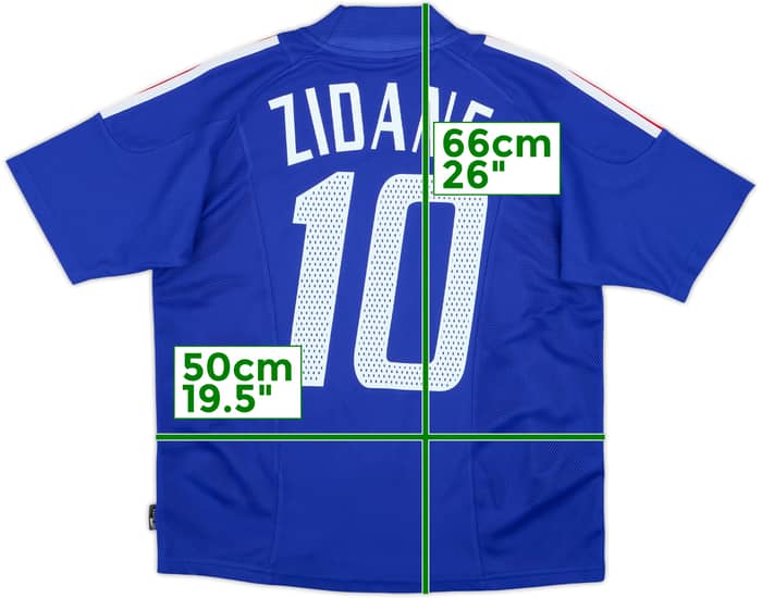 2002-04 France Home Shirt Zidane #10 - 10/10 - (Y)