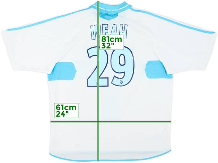 2000-01 Olympique Marseille Home Shirt Weah #29 - 6/10 - (XL)