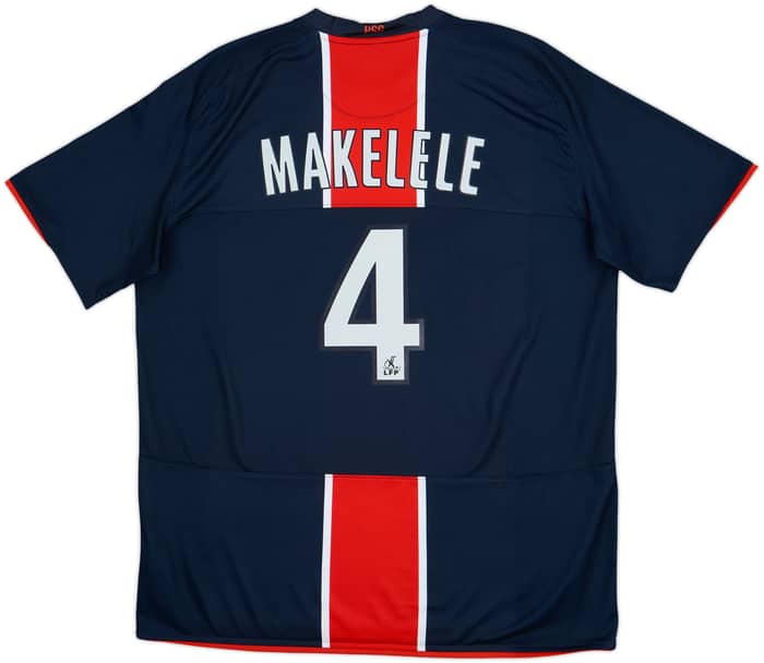 2008-09 Paris Saint-Germain Home Shirt Makelele #4 - 8/10 - (XL)