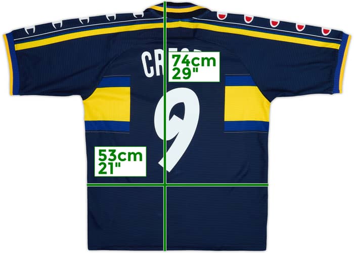 Camiseta de la tercera equipación del Parma 1999-00 Crespo #9 - 8/10 - (M)