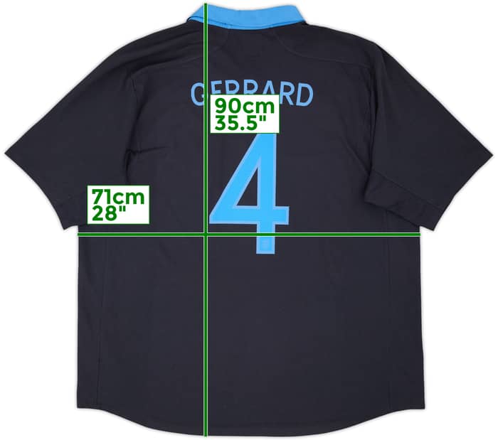 2011-12 England Away Shirt Gerrard #4 - 8/10 - (4XL)