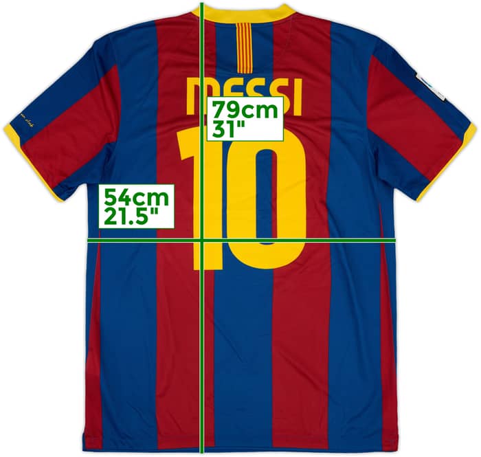 2010-11 Barcelona Home Shirt Messi #10 - 8/10 - (L)