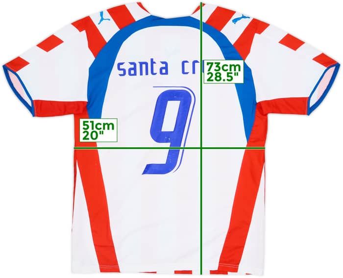 2006-07 Paraguay Home Shirt Santa Cruz #9 - 5/10 - (L)