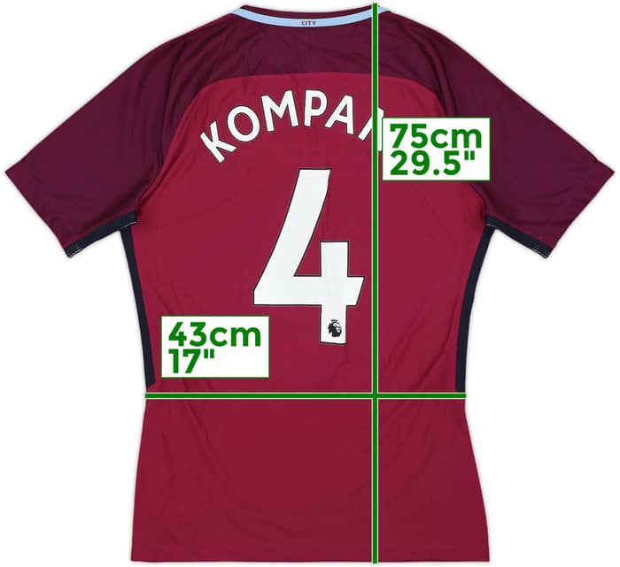 2017-18 Manchester City Player Issue Away Shirt Kompany #4 - 7/10 - (M)