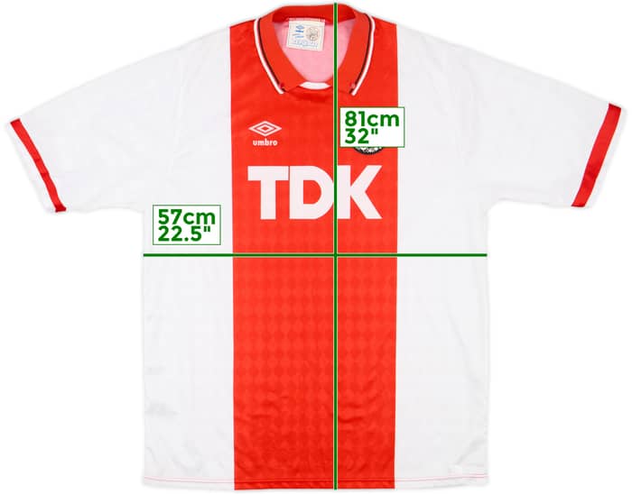 1989-91 Ajax Home Shirt - 8/10 - (L)