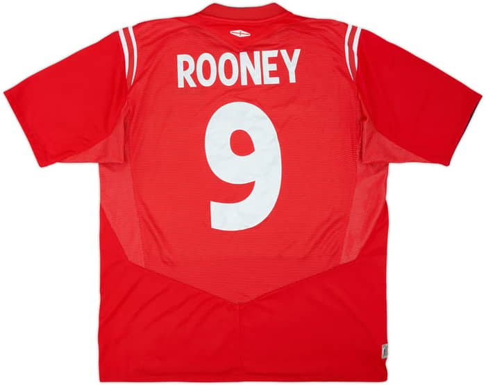 2004-06 England Away Shirt Rooney #9 - 6/10 - (L)