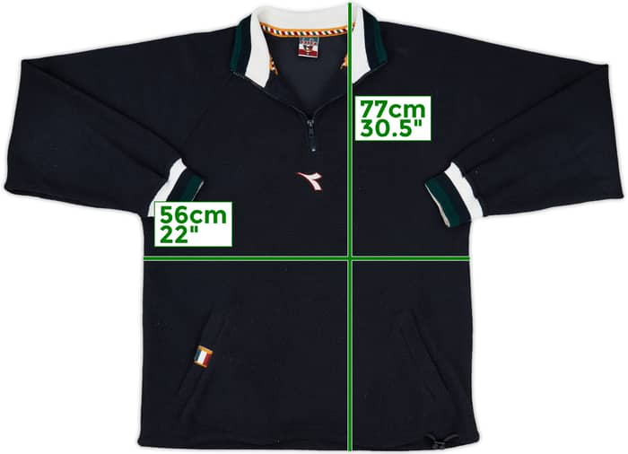 1990 Italy Diadora 1/4 Zip Fleece Top - 6/10 - (M)